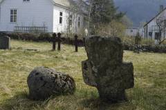 Steinkorset på Sandeid (Foto UNIMUS Arkeologisk museum UiS)