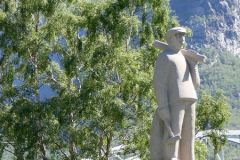 Sogn og Fjordane - Årdal - Øvre Årdal - Skulpturen Rallaren (Odd Hilt)
