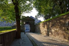 Hordaland - Bergen - Bergenhus festning - Mot porten og Rosenkrantztårnet