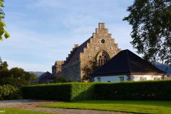 Hordaland - Bergen - Bergenhus festning - Håkonshallen og markering av Kristkirken