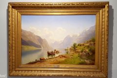 Hordaland - Bergen - Bergen kunstmuseum - KODE 4 - Johan Fredrik Eckersberg (1822-1870) - Brudeferd på Hardangerfjorden (1865)