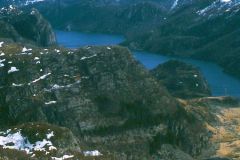 Rogaland - Bjerkreim - Utsikt fra Kyrkjefjellet mot Storavatnet
