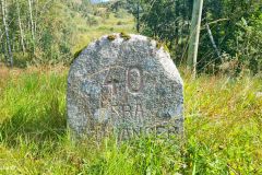 Rogaland - Gjesdal - E39 nord for Søyland - Milestein, 40 km fra Stavanger
