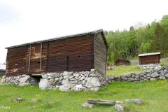 Buskerud - Gol - Gol bygdemuseum - Fra venstre: Stue, stall, eldhus og vedhus