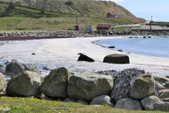 Rogaland - Hå - Obrestad havn - Stranda nord for havna - Jærkysten