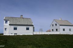 Rogaland - Hå - Obrestad fyr - Fyrvokterbolig (tv.) og betjeningsbolig - Jærkysten