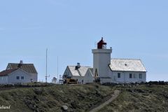 Rogaland - Hå - Obrestad - Fuglevika - Obrestad fyr  - Alle bygningene sett fra nord - Jærkysten