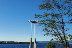 Innlandet - Hamar - Langs Mjøsa - Skulptur ved Skibladnerkaia