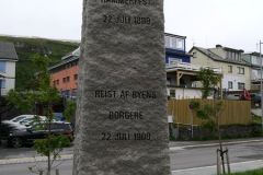 Troms og Finnmark - Hammerfest - Minnestein om forsvar av byen i 1809