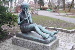 Rogaland - Haugesund - Byparken - Skulptur - Fløytespiller