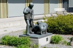 Rogaland - Klepp - Øksnevad kultursti - Skulptur ved skolen