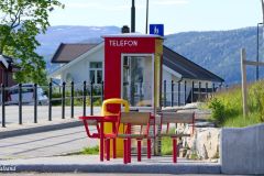Buskerud - Krødsherad - Krøderen sentrum - Telefonkiosk (vernet)