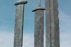Rogaland - Stavanger - Hafrsfjord - Møllebukta - Skulptur - Sverd i fjell - Jærkysten