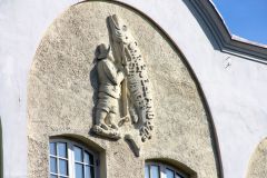 Rogaland - Stavanger - Skulptur - Mannen med fisken (Chr. Bjelland, Banegata)