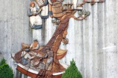 Rogaland - Stavanger - Skulptur - Keramisk relieff, St Olav vgs