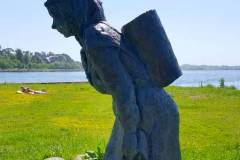 Rogaland - Stavanger - Hafrsfjord - Møllebukta - Skulptur - Fiskerens kone - Jærkysten