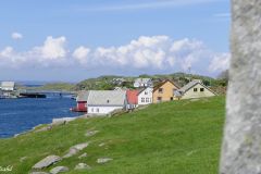 Rogaland - Kvitsøy - Krossøy - Utsikt fra steinkorset inn mot Leiasundet