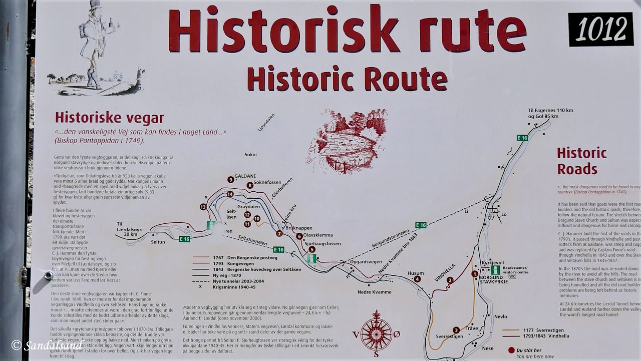 Vestland - Lærdal - Historisk rute gjennom Borgund