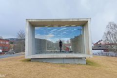 Oppland - Lillehammer - Skulptur - Menneske i Moderskipet (Antony Gormley)