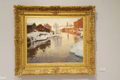Innlandet - Lillehammer - Lillehammer kunstmuseum - Den gamle fabrikk Akerselva (Frits Thaulow)
