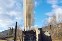 Innlandet - Lillehammer - Håkons Hall - Skulptur - Lysskulptur (Kyrre Andersen og Liv Anne Lundberg)