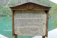 Vestland - Luster - Eidsvatnet - Wittgensteins hus - Infoskilt