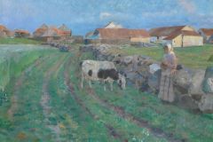 Eilif Peterssen (1852-1928) - Husene på Rindå Sele (1889) (Foto Blomqvist)