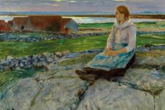 Eilif Peterssen (1852-1928) - Kveld, Sele (Gedine på haugen) (1896)