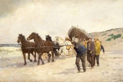 Elisabeth Sinding (1846-1930) - Båtopptrekk (1908) (Foto GWPA)