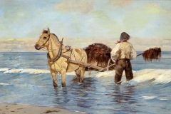 Elisabeth Sinding (1846-1930) - Tarekjøring på Jæren (1908) (Foto GWPA)