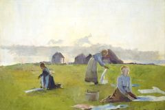 Harriet Backer (1845-1932) - Tørking av klær (1886) (Foto Wikimedia)