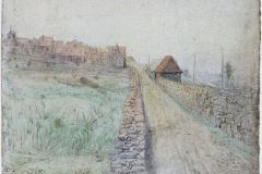 Lars Hertervig (1830-1902) - Fra Løkkeveien i utkanten av Stavanger (1858)
