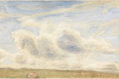 Lars Hertervig (1830-1902) - Jærlandskap med skyhimmel (1858) (Foto Nasjonalmuseet)