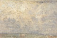 Lars Hertervig (1830-1902) - Jærlandskap med sol over mørke skyer (1858) (Foto Nasjonalmuseet)