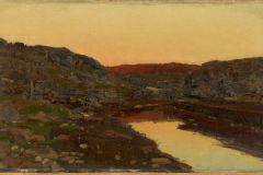 Nikolai Ulfsten - Kveldstemning, Jæren (Foto Nasjonalmuseet)