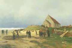 Nikolai Ulfsten (1854-1885) - Stranding på Jæren (1881) (Foto Wikimedia)