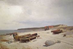 Nikolai Ulfsten (1854-1885) - Strandparti fra Jæren (1882) (Foto Wikimedia)