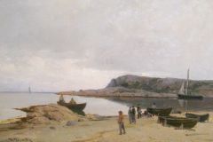Nikolai Ulfsten (1854–1885) - Strandparti fra Jæren (1883) (Foto Wikimedia)