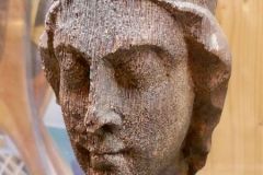 Innlandet - Nord-Aurdal - Fagernes - Valdres folkemuseum - Madonnafigur (1200-tallet) fra Lomen stavkirke