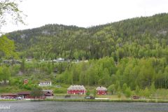 Buskerud - Nore og Uvdal - Rødberg - Gamle Rødberg stasjon på Numedalsbanen (rød bygning)