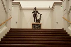 Oslo - Nasjonalgalleriet - Skulptur av Rodin og maleri av Christian Krohg