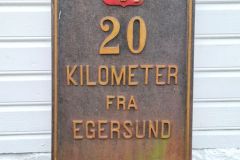 Rogaland - Sokndal - Sogndalstrand - Milestein - 20 km fra Egersund