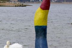 Rogaland - Sola - Sørnesvågen - Skulptur - Ormen Lange (Roland Lengauer, 1986) - Hafrsfjord - Jærkysten