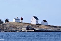 Rogaland - Sola - Tjora - Utsyn mot Flatholmen og fyret