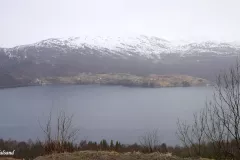 Nordland - Sørfold - E6 - Utsikt over Leirfjorden mot Engan