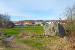 Rogaland - Stavanger - Knutmannsteinen flyttblokk på Byhaugen