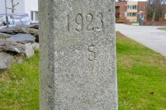 Rogaland - Stavanger - Grensestein 1923 nr 5 - Innkjørsel til P-hus SUS