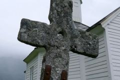 Vestland - Stryn - Lodalen - Loen kirke og middelaldersk høykors