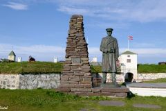 Finnmark - Vardø - Vardøhus festning - Skulptur - Haakon VII (Ørnulf Bast)