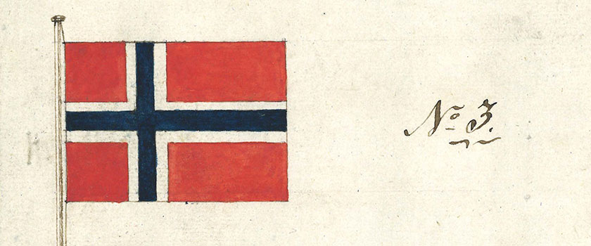 Norges flagg 1821, forslag nr. 3